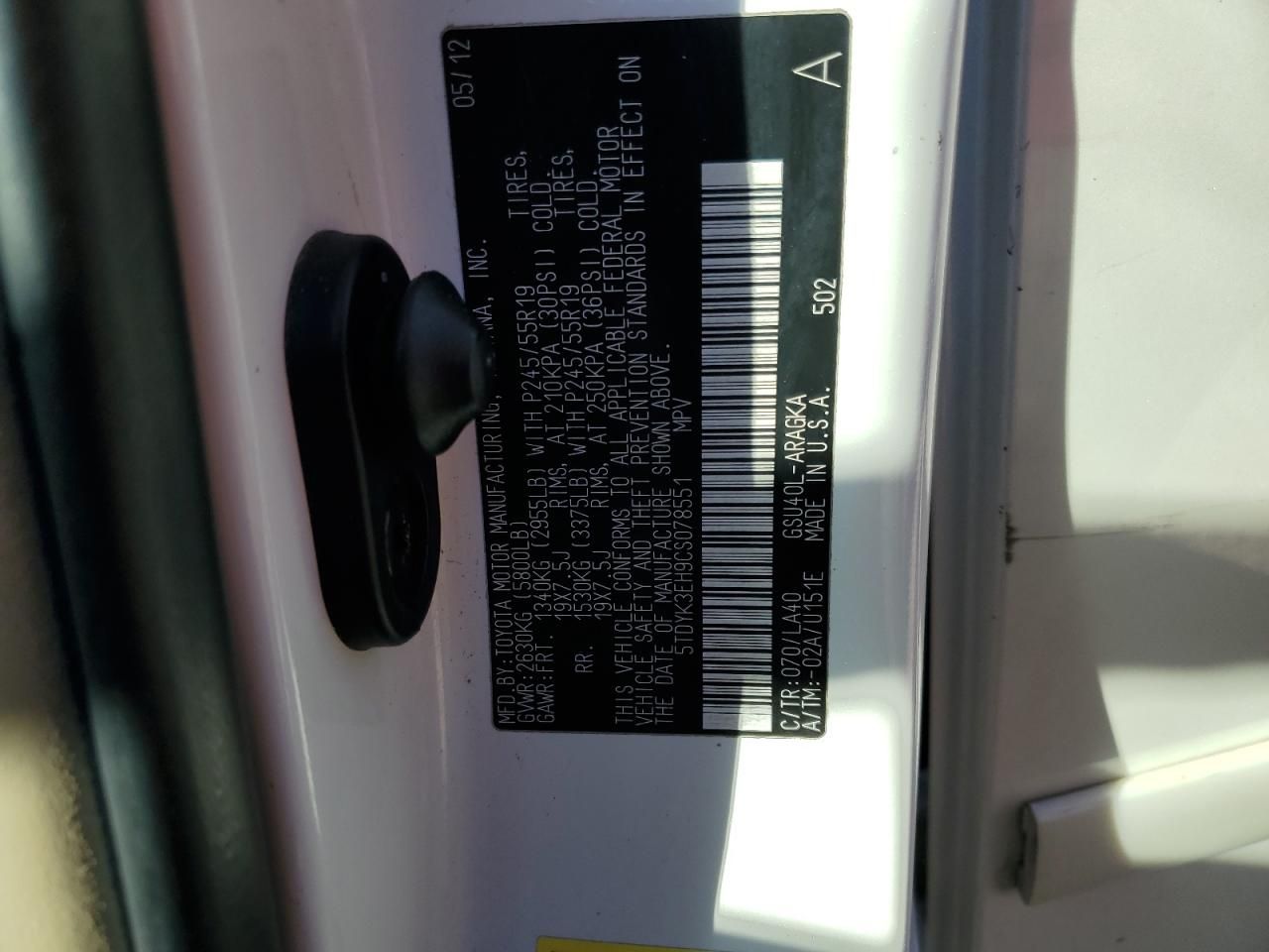 2012 Toyota Highlander Limited