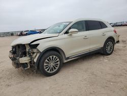 Salvage cars for sale from Copart Amarillo, TX: 2016 Lincoln MKX Select