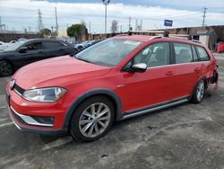 Volkswagen Golf salvage cars for sale: 2017 Volkswagen Golf Alltrack S