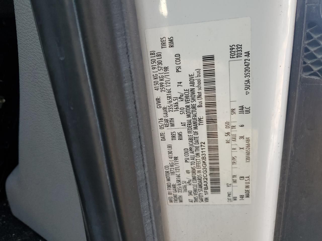 2016 Ford Transit T-350