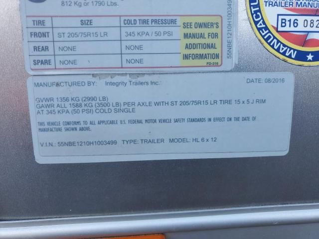 2017 Integrity Trailer