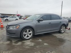 Salvage cars for sale from Copart Grand Prairie, TX: 2014 Volkswagen Passat S