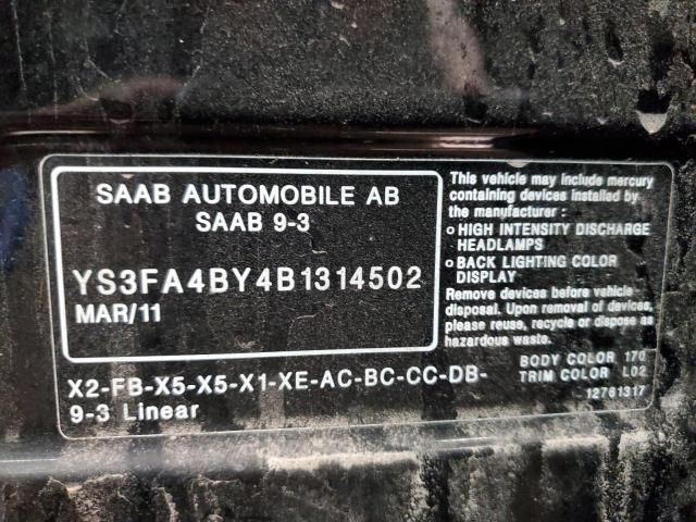 2011 Saab 9-3 2.0T