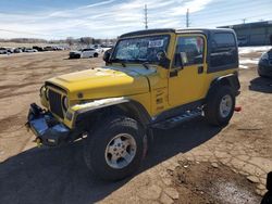 Salvage cars for sale from Copart Colorado Springs, CO: 2001 Jeep Wrangler / TJ Sport