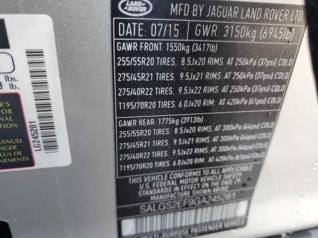2016 Land Rover Range Rover Supercharged