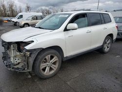 Toyota Highlander salvage cars for sale: 2011 Toyota Highlander Limited