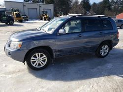 Salvage cars for sale from Copart Mendon, MA: 2006 Toyota Highlander Hybrid