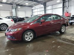 Honda Civic salvage cars for sale: 2013 Honda Civic LX