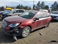 Subaru Outback 2.5i Premium salvage cars for sale: 2015 Subaru Outback 2.5I Premium