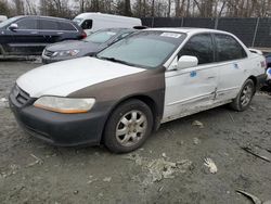 Honda Accord salvage cars for sale: 2002 Honda Accord EX