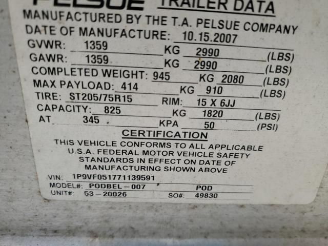 2007 Pelsue Fiber Optic Splicing Trailer