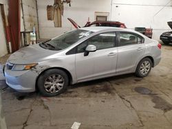 Honda Civic salvage cars for sale: 2012 Honda Civic LX