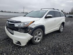 Toyota Highlander salvage cars for sale: 2015 Toyota Highlander Limited