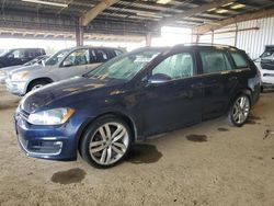 Volkswagen Golf salvage cars for sale: 2015 Volkswagen Golf Sportwagen TDI S