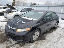 Salvage cars for sale from Copart Bowmanville, ON: 2012 Honda Civic LX