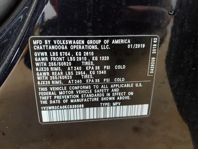 2019 Volkswagen Atlas SE