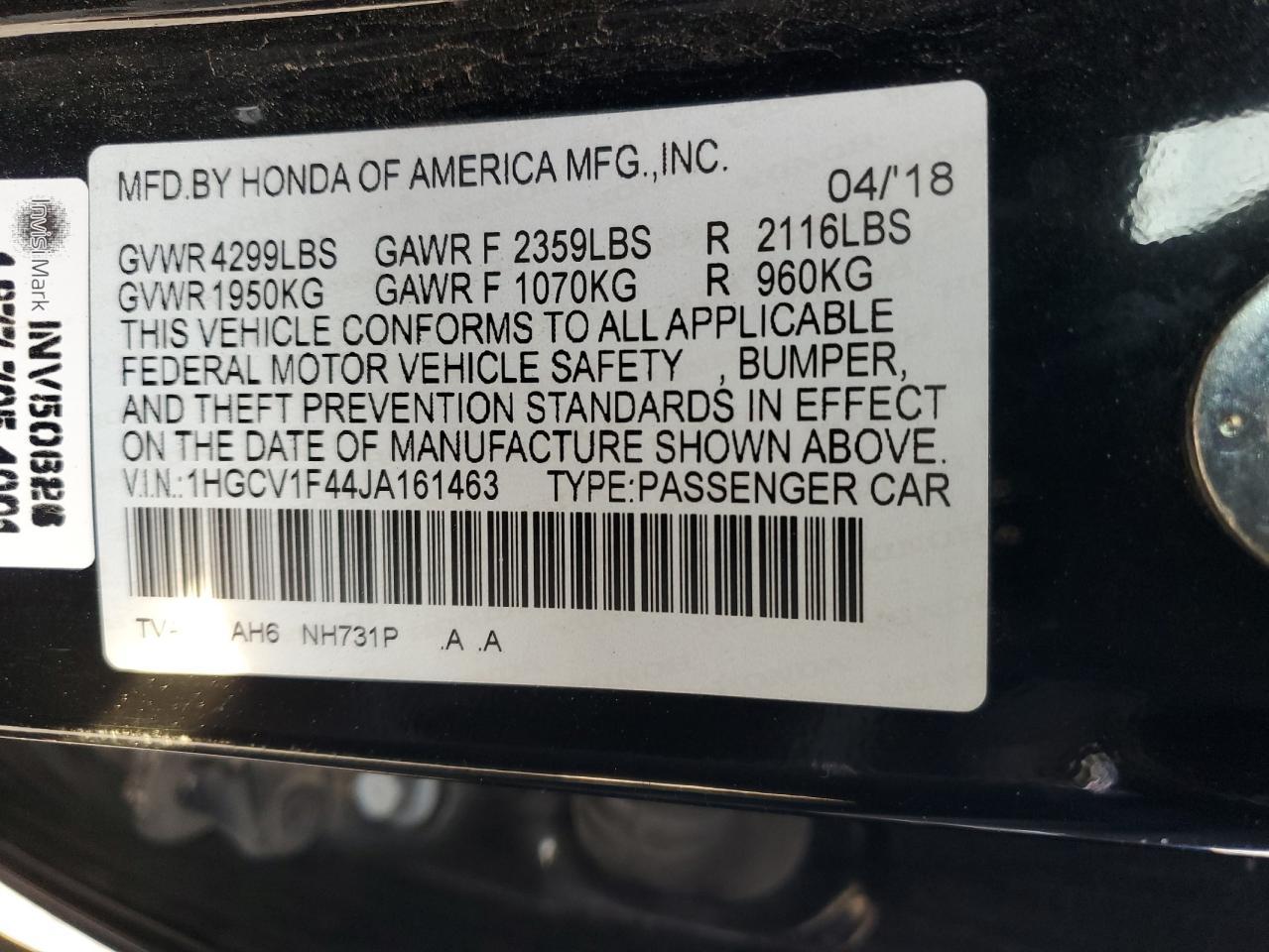 2018 Honda Accord ex