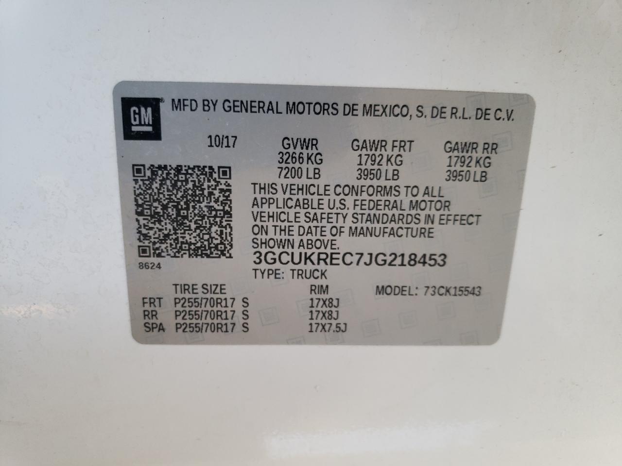 2018 Chev Silverado K1500 LT