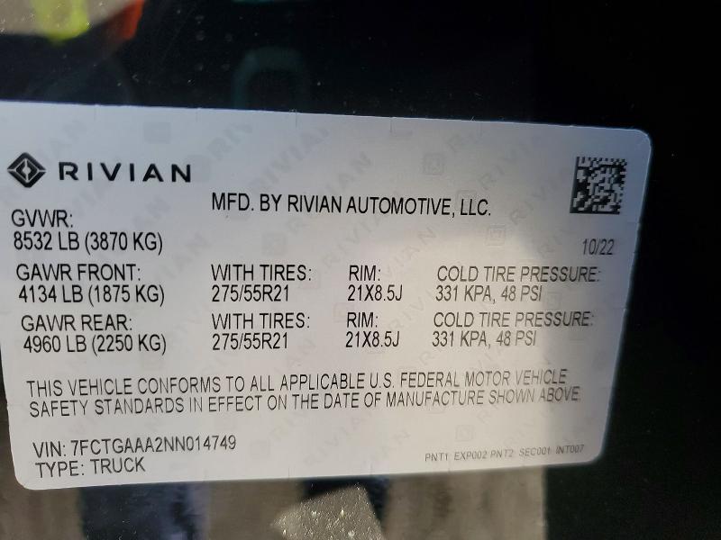 2022 Rivian R1T Adventure