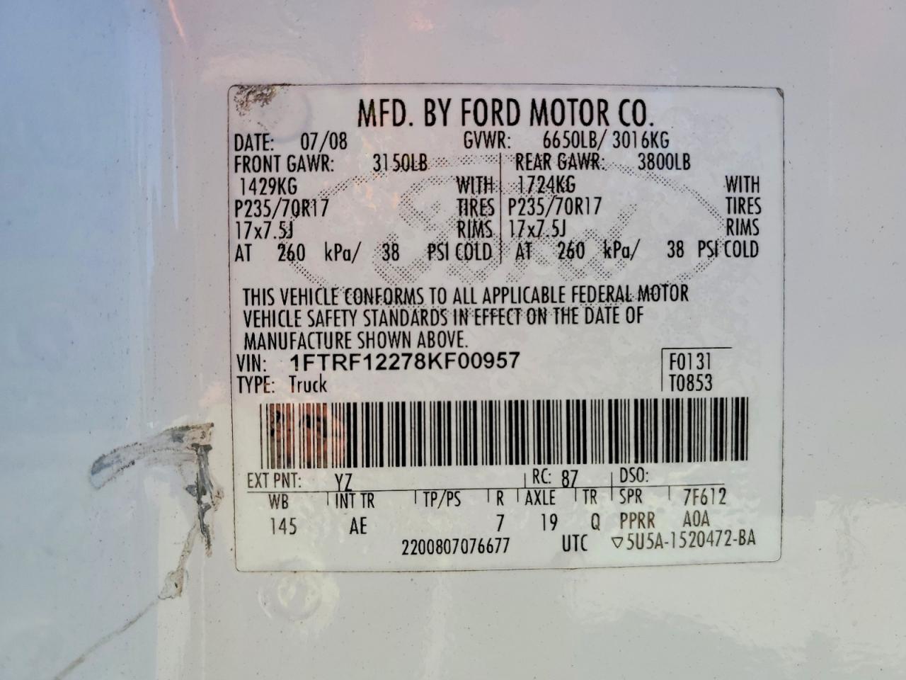 2008 Ford F150