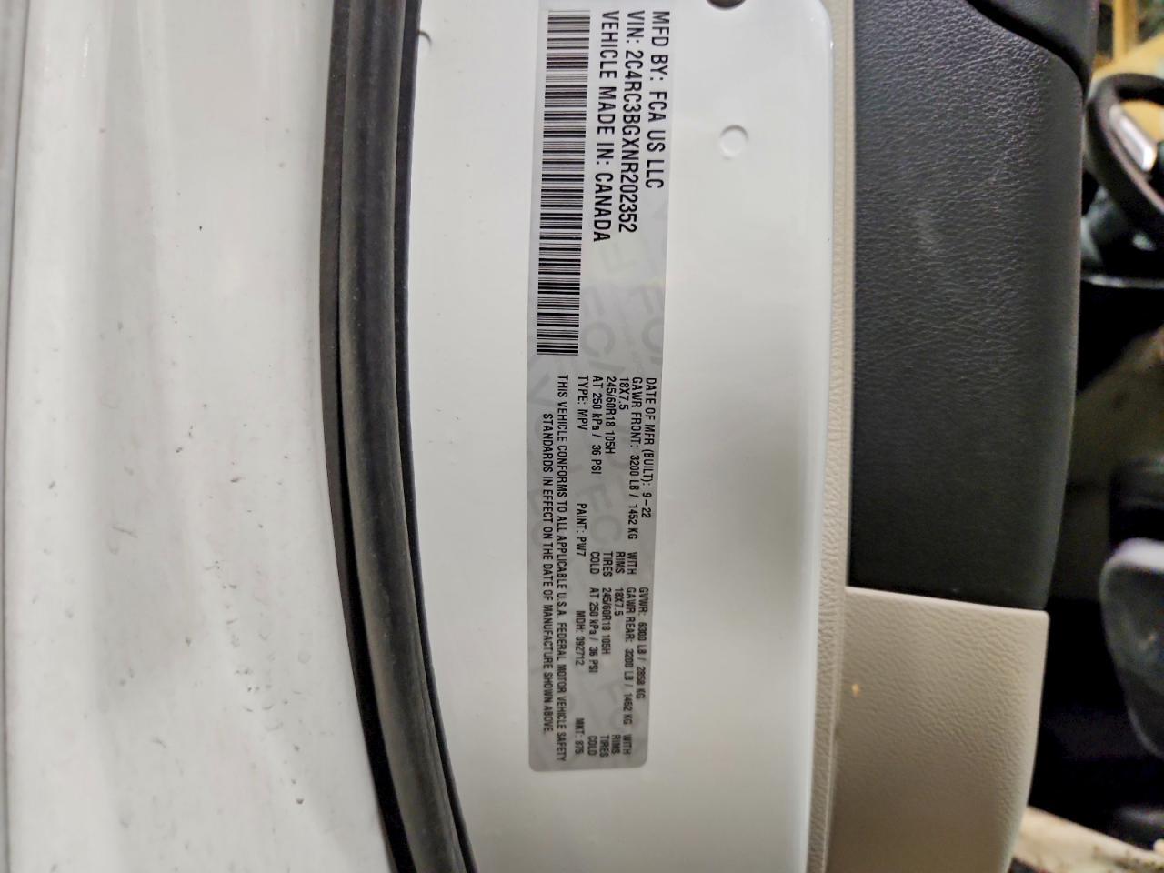 2022 Chrysler Pacifica Touring l