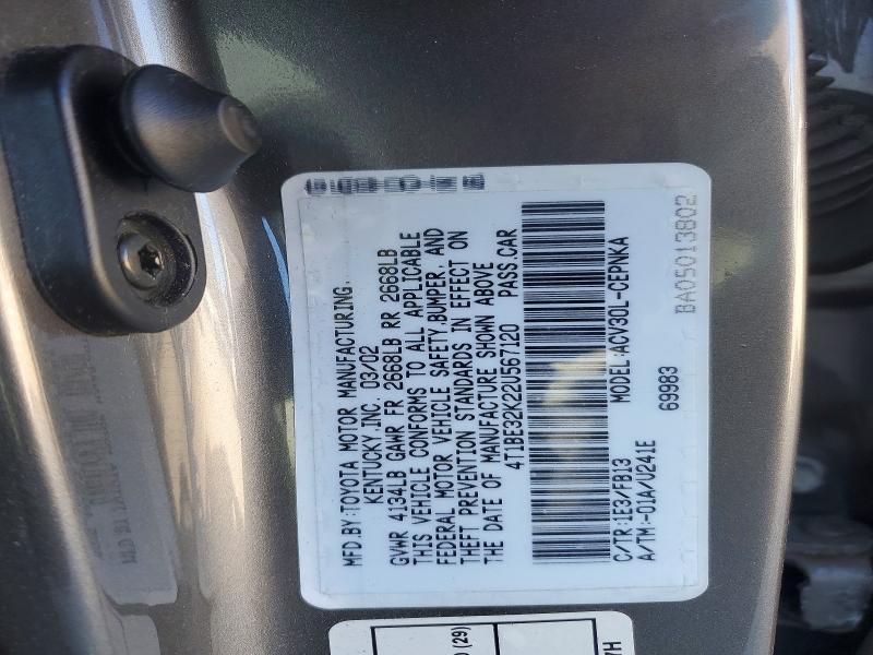 2002 Toyota Camry le