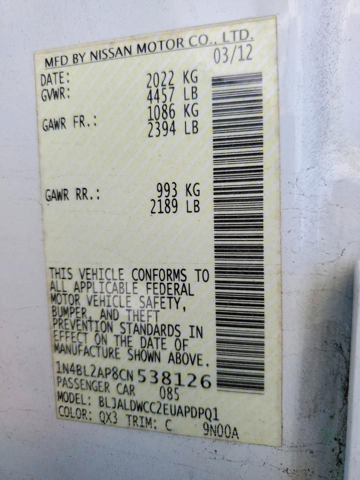 2012 Nissan Altima sr