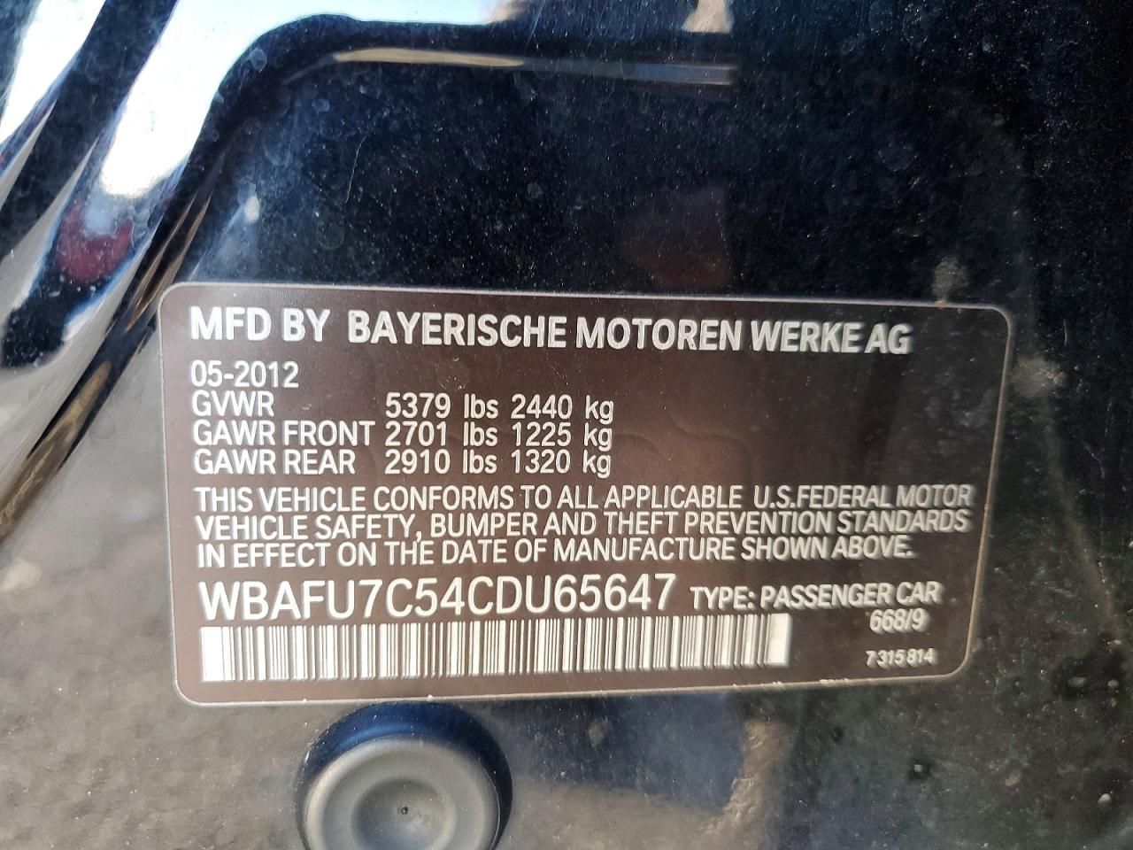 2012 BMW 2012 RAM Promaster 3500 Delivery Van