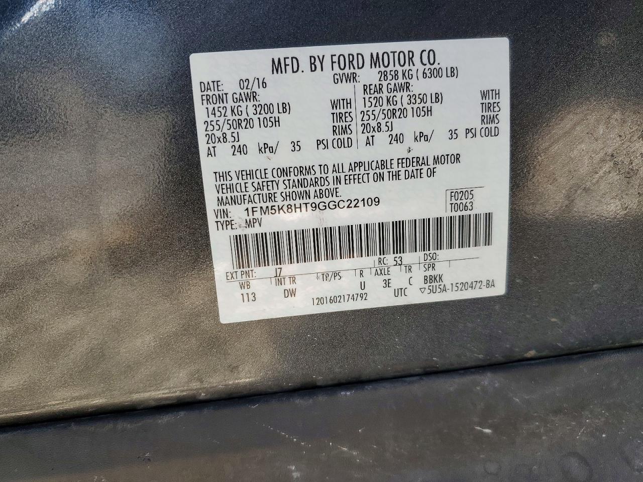 2016 Ford Explorer Platinum
