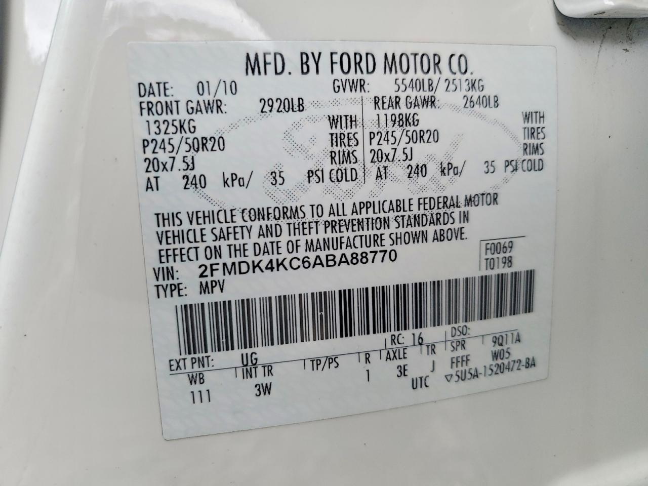 2010 Ford Edge Limited