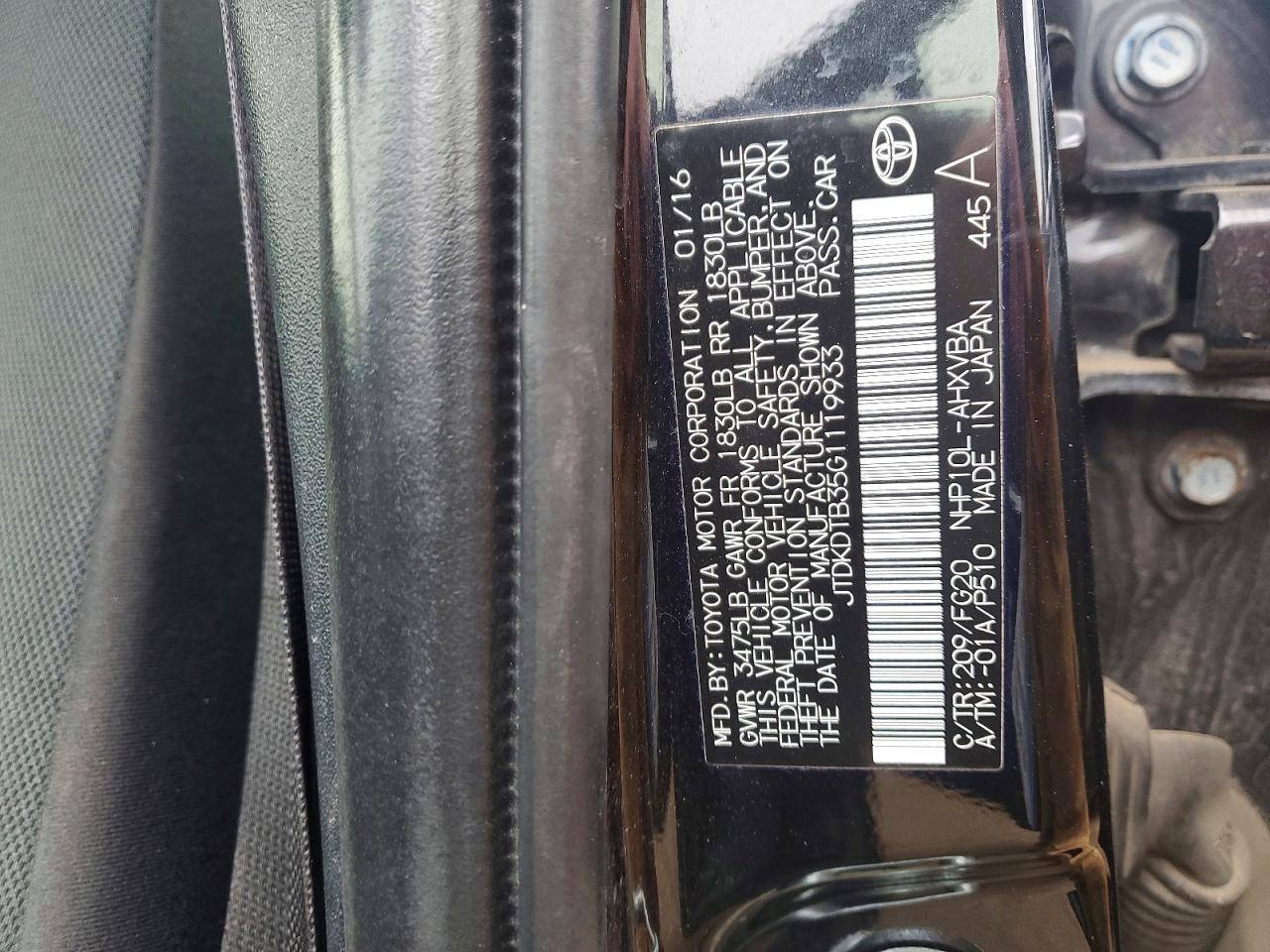 2016 Toyota Prius c