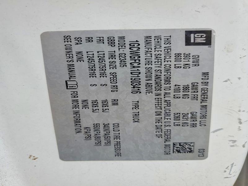 2013 Chev Rolet Express G2500 Utility / Service van