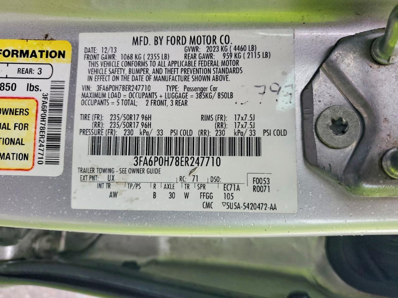 2014 Ford Fusion se