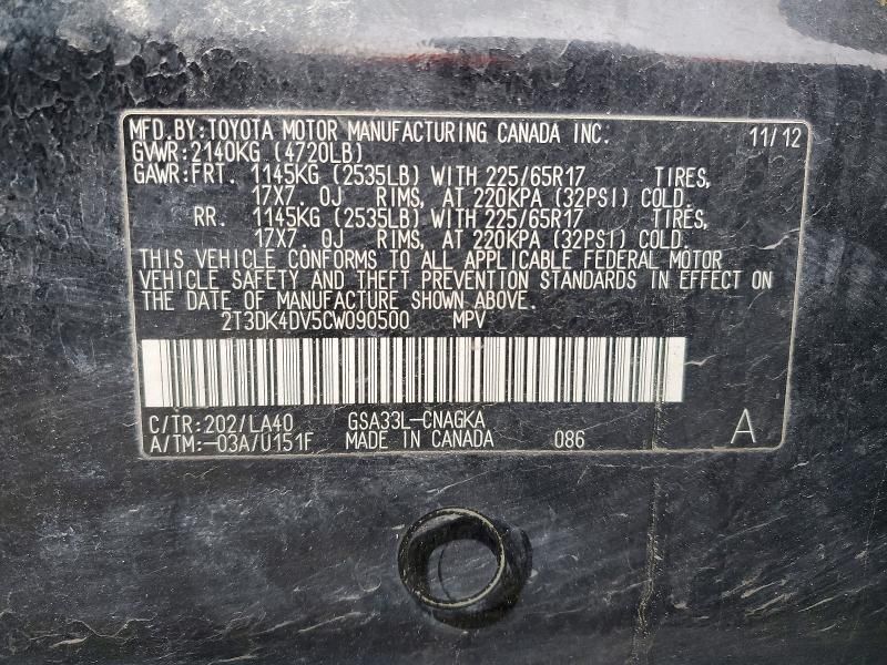 2012 Toyota Rav4 Limited