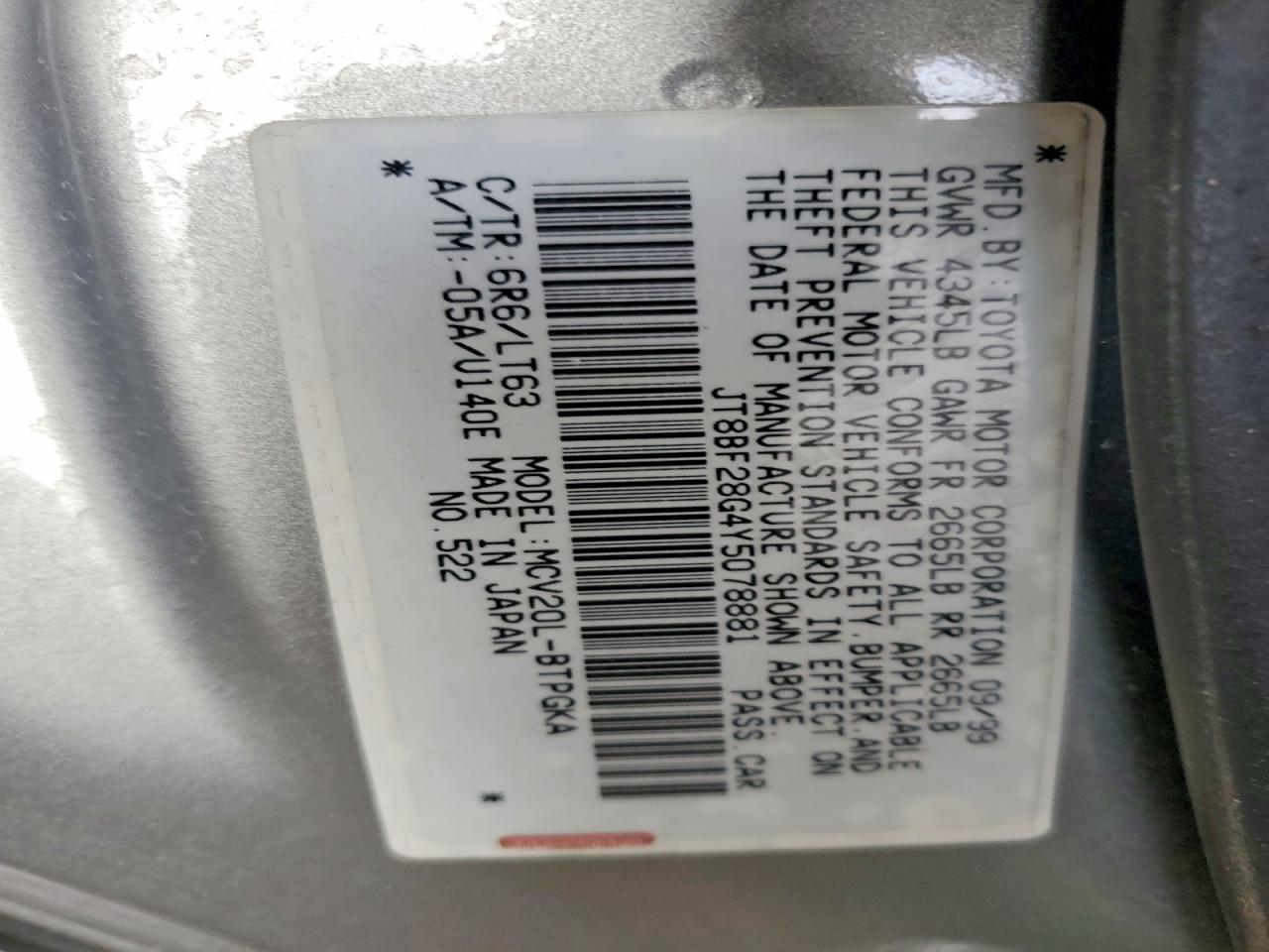 2000 Lexus Es 300
