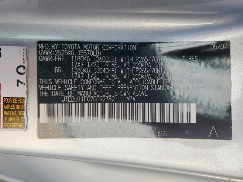 2007 Toyota Fj Cruiser Base