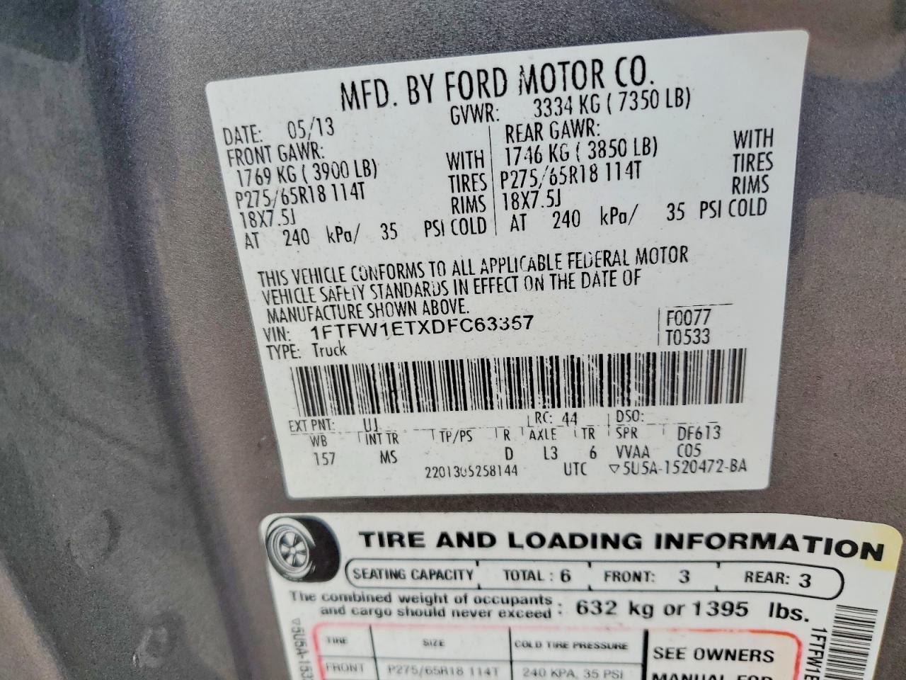 2013 Ford F150 Supercrew