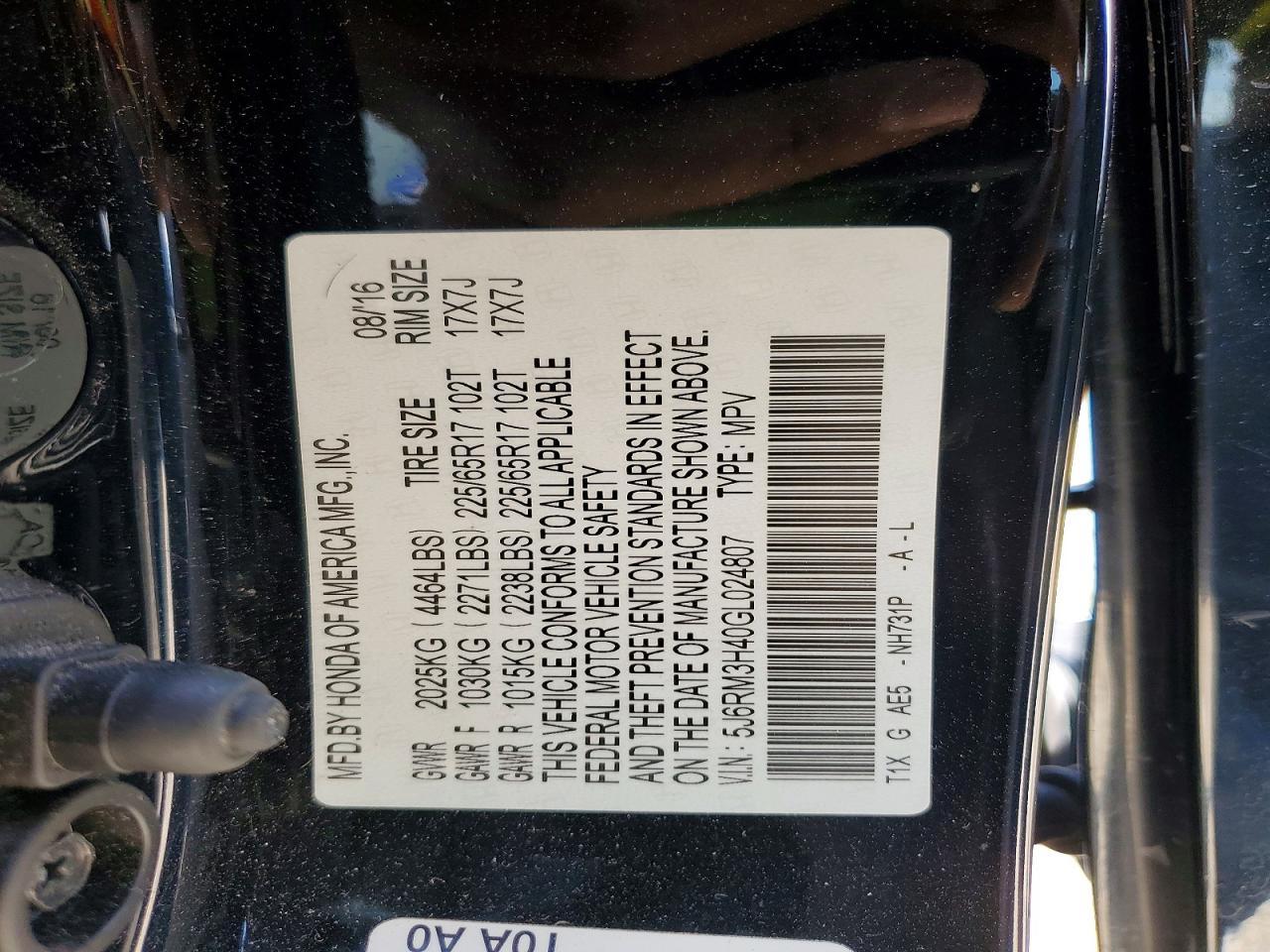 2016 Honda Cr-v se