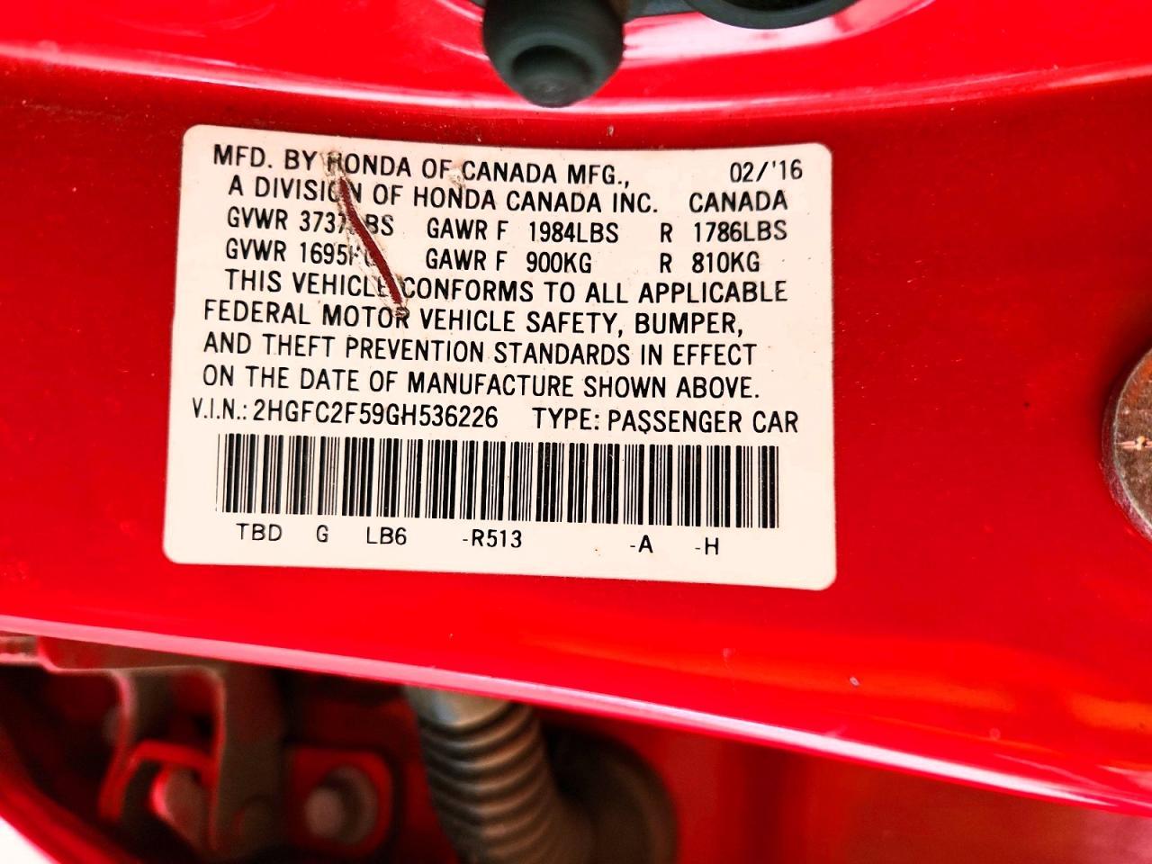 2016 Honda Civic lx