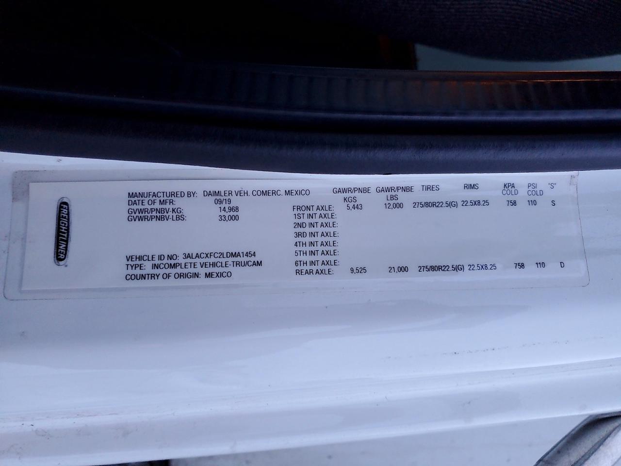 2020 Freightliner Business Class M2 Refrigerated BOX Truck