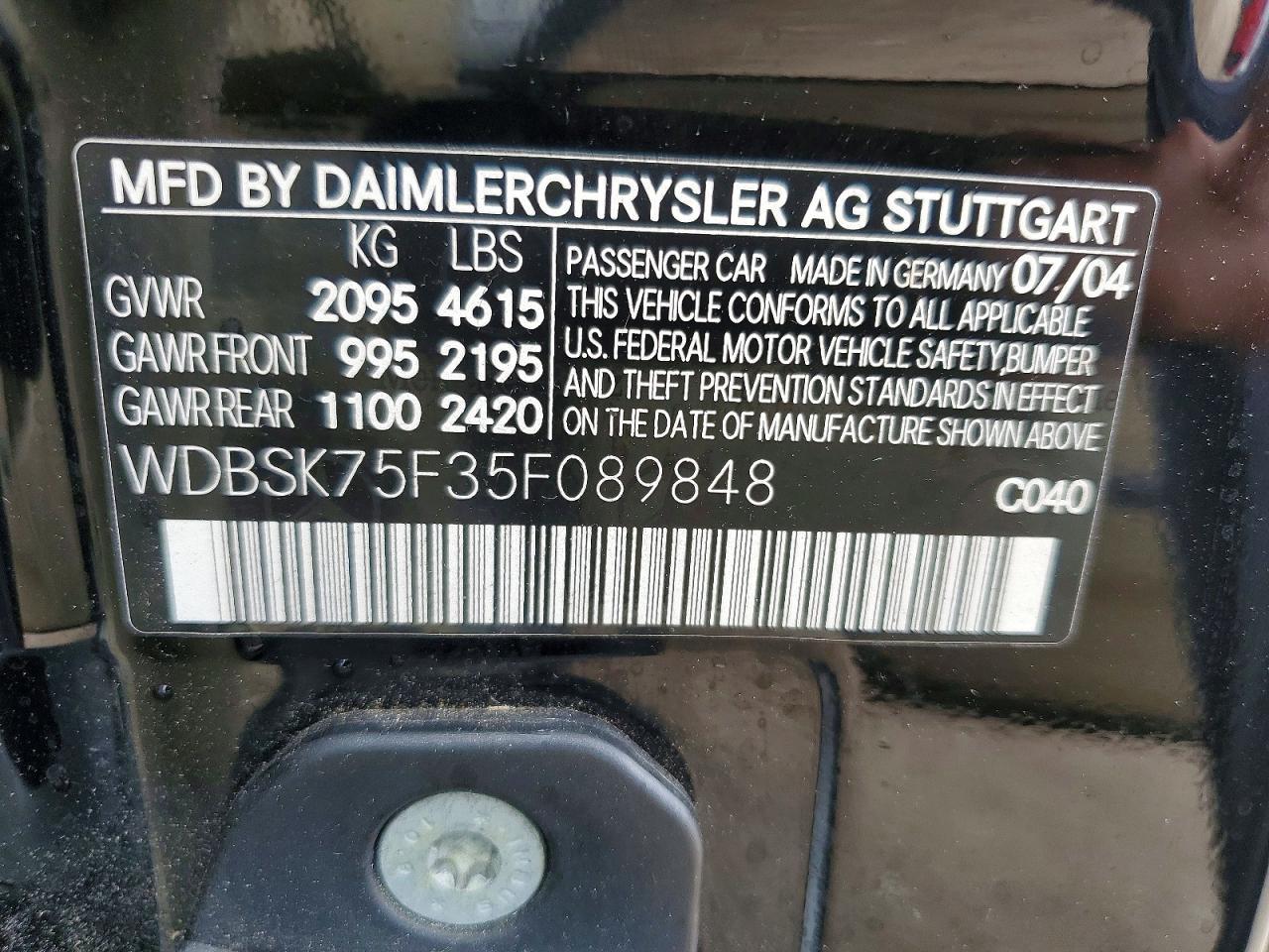 2005 Mercedes-Benz Sl 500