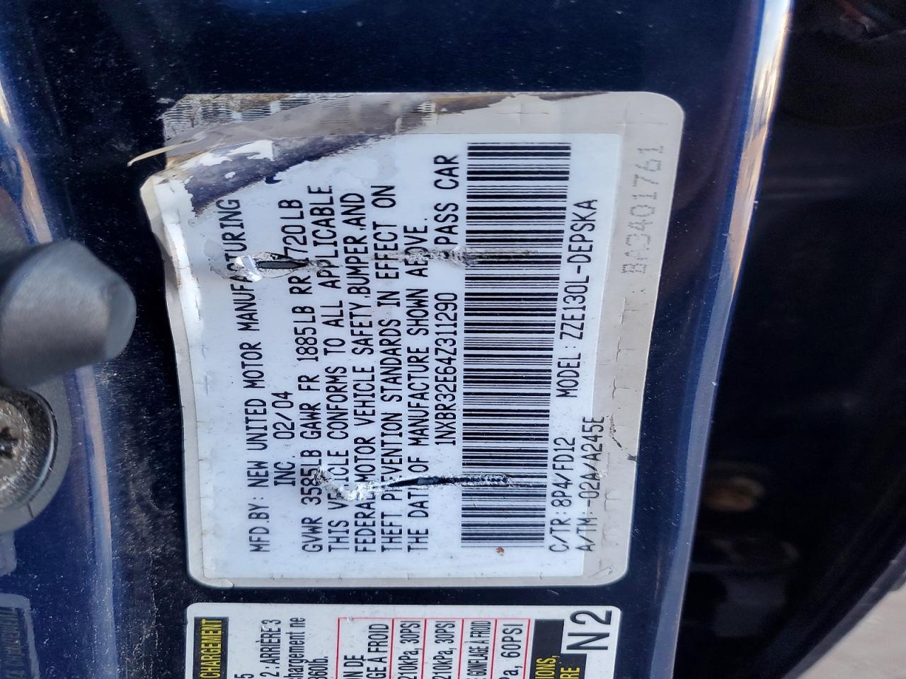 2004 Toyota Corolla s