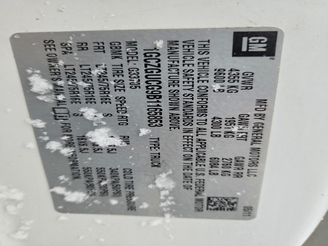 2011 Chevrolet Express G3500