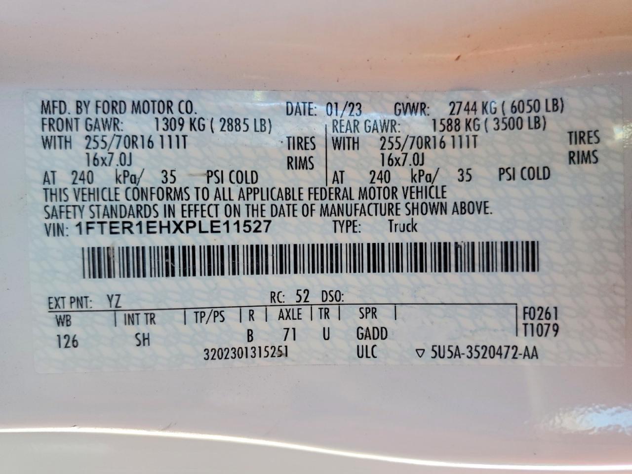 2023 Ford Ranger xl