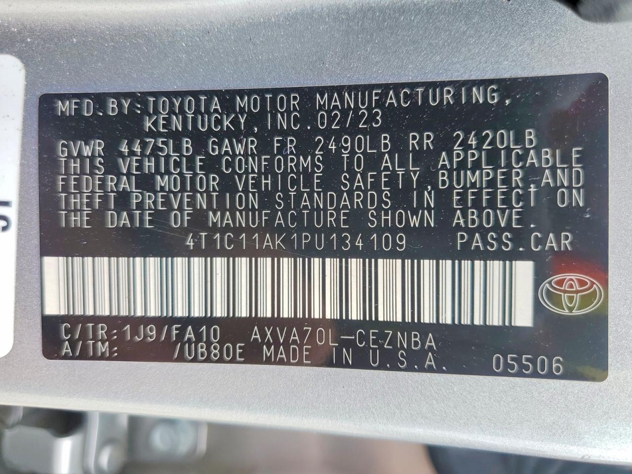 2023 Toyota Camry le