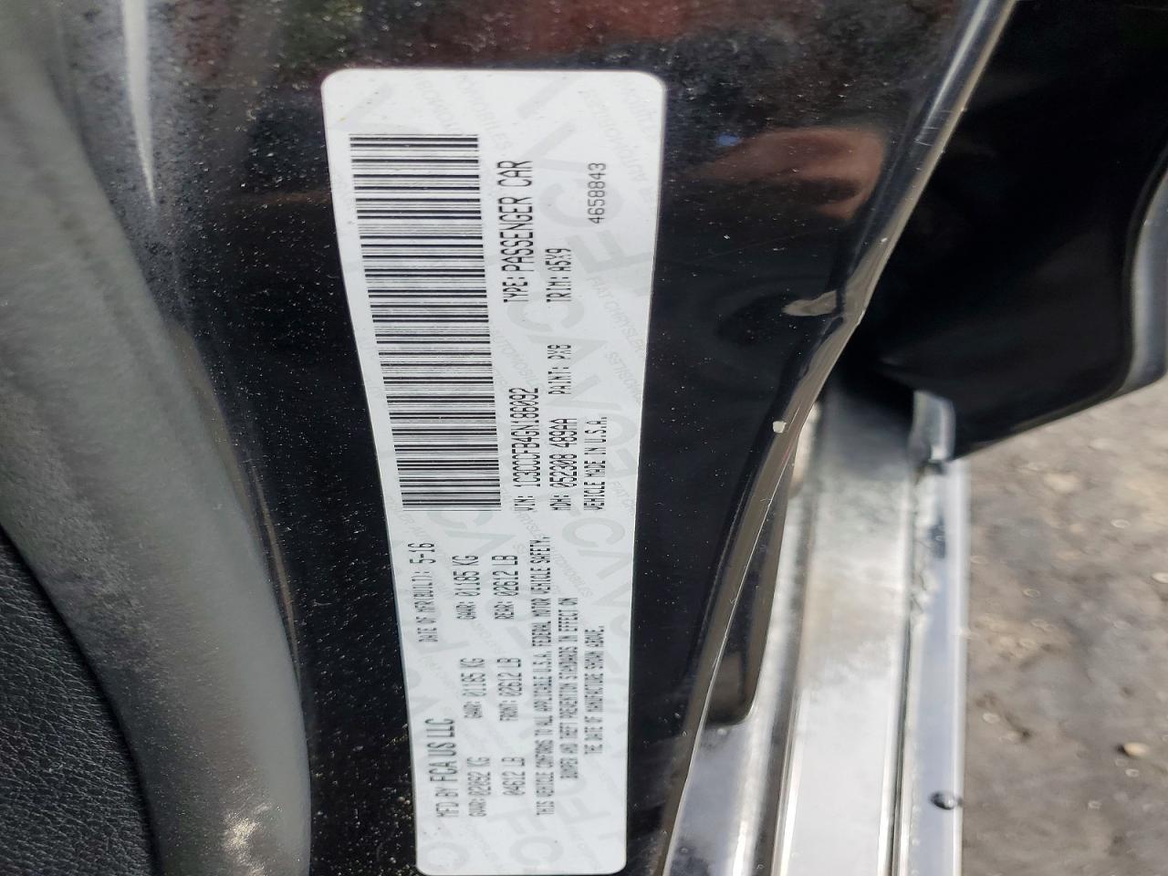 2016 Chrysler 200 lx