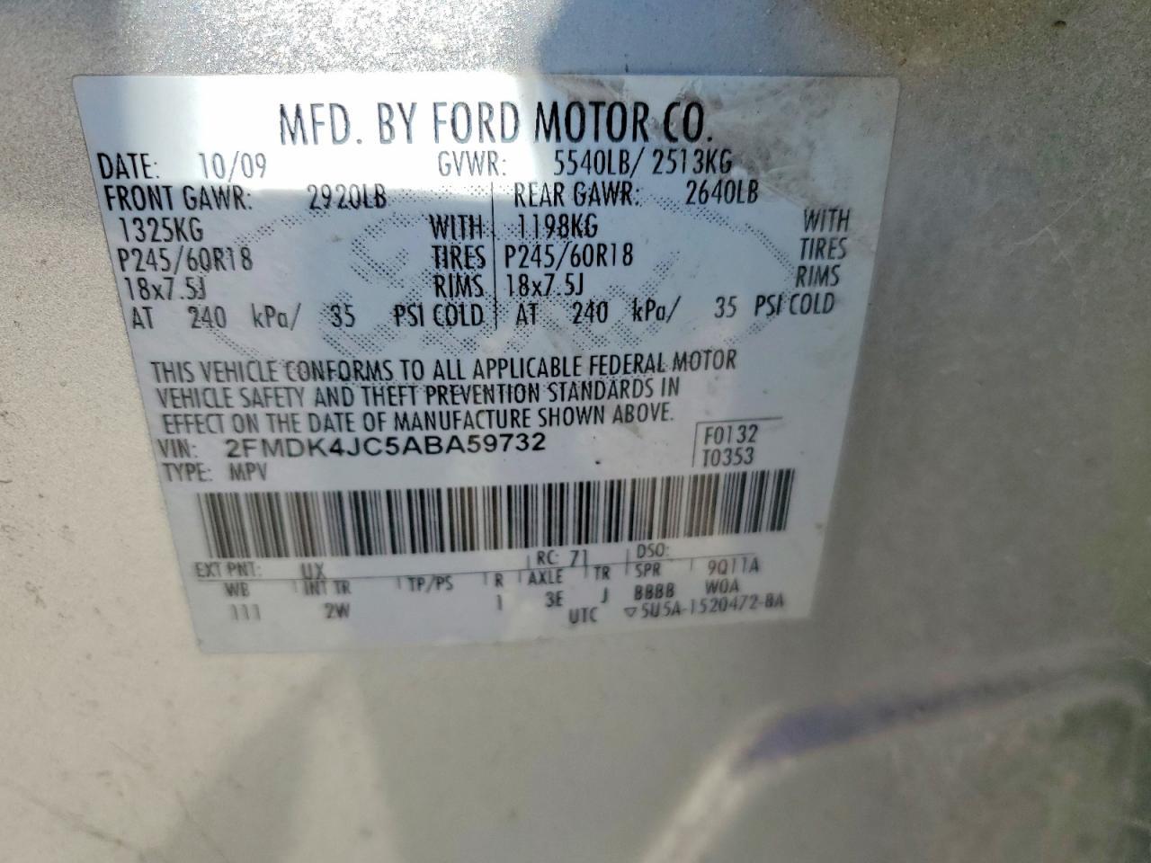 2010 Ford Edge sel