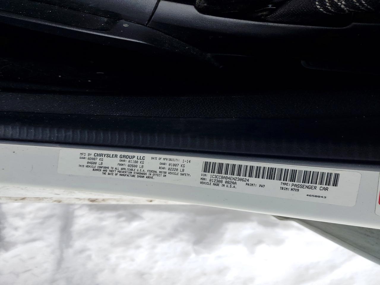 2014 Chrysler 200 lx