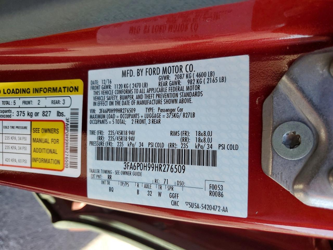 2017 Ford Fusion se