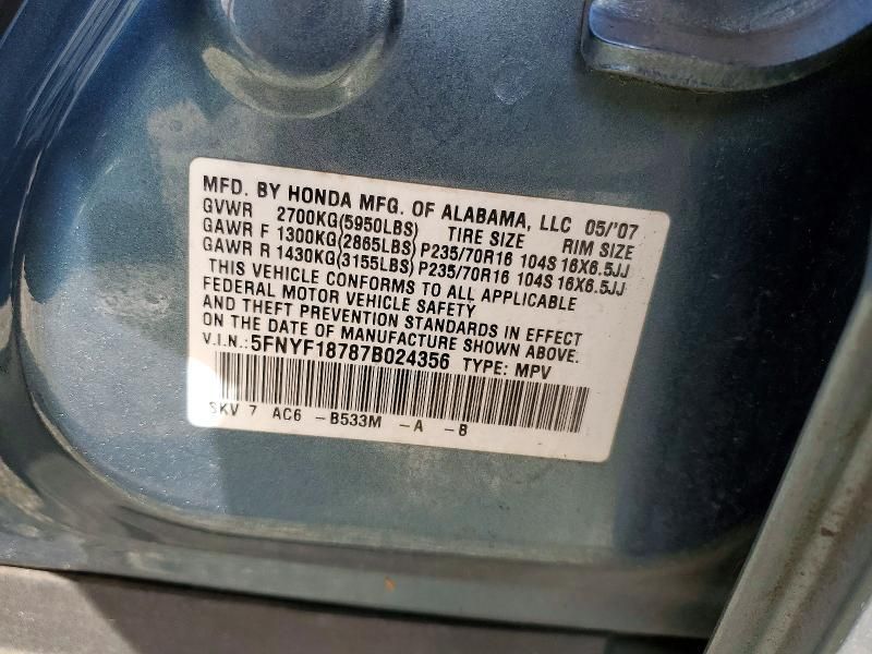 2007 Honda Pilot exl